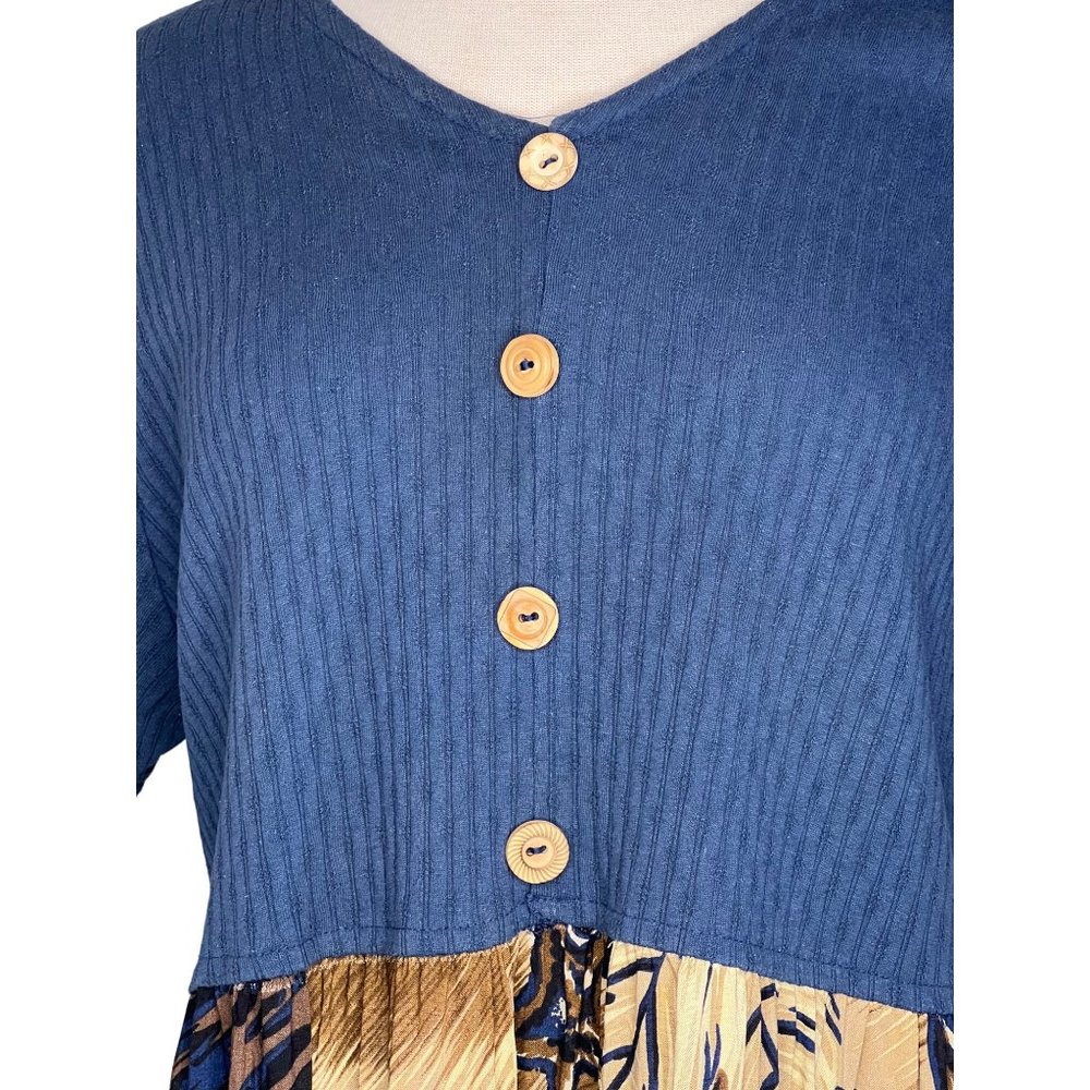 VNT  teddi Women's A Below Knee Length Dress Size Large (not on tag) Short Sleev - Picture 9 of 14